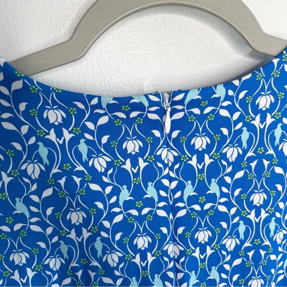 J MCLAUGHLIN Blue Floral Faux Wrap Mini Dress Size Small - Picture 6 of 7